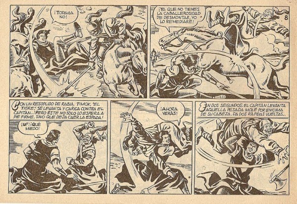 Cartel de El Capitán Trueno y sus amigos. El cómic de posguerra
