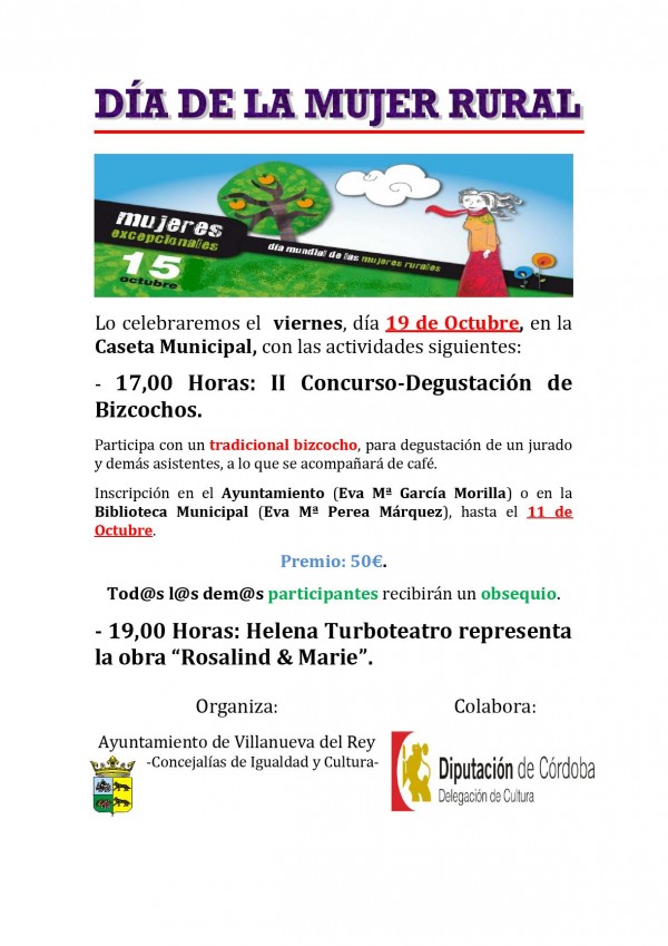 Cartel de Día de la Mujer Rural 