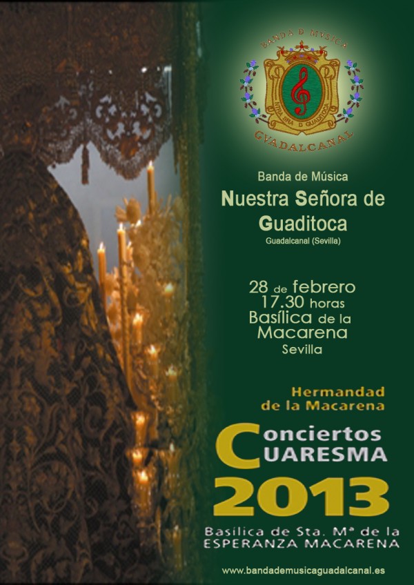 Cartel de Concierto de la banda de música Ntra. Sra. de Guaditoca de Guadalcanal