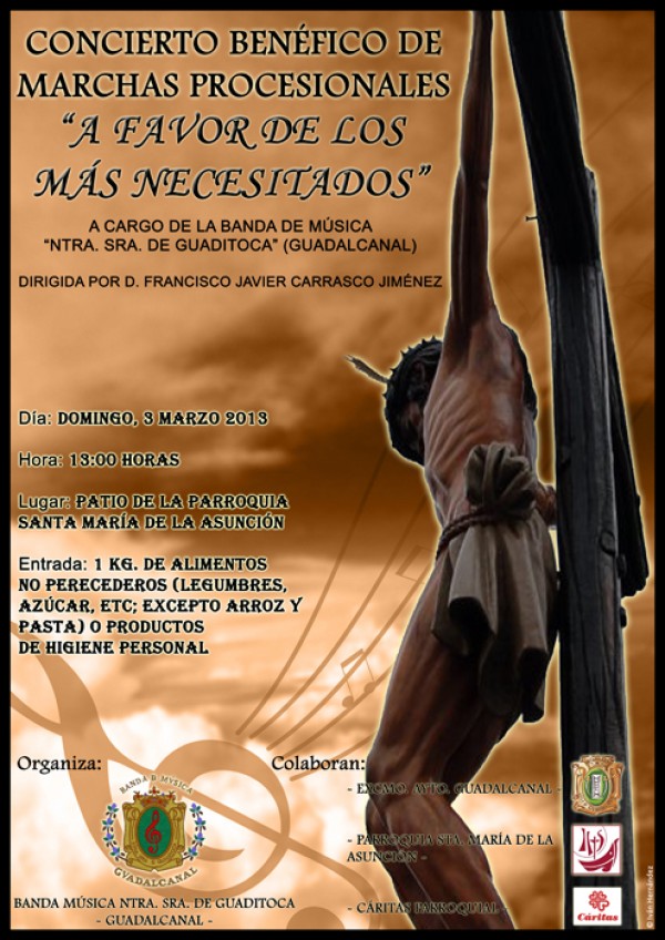 Cartel de Concierto de marchas procesionales en Guadalcanal