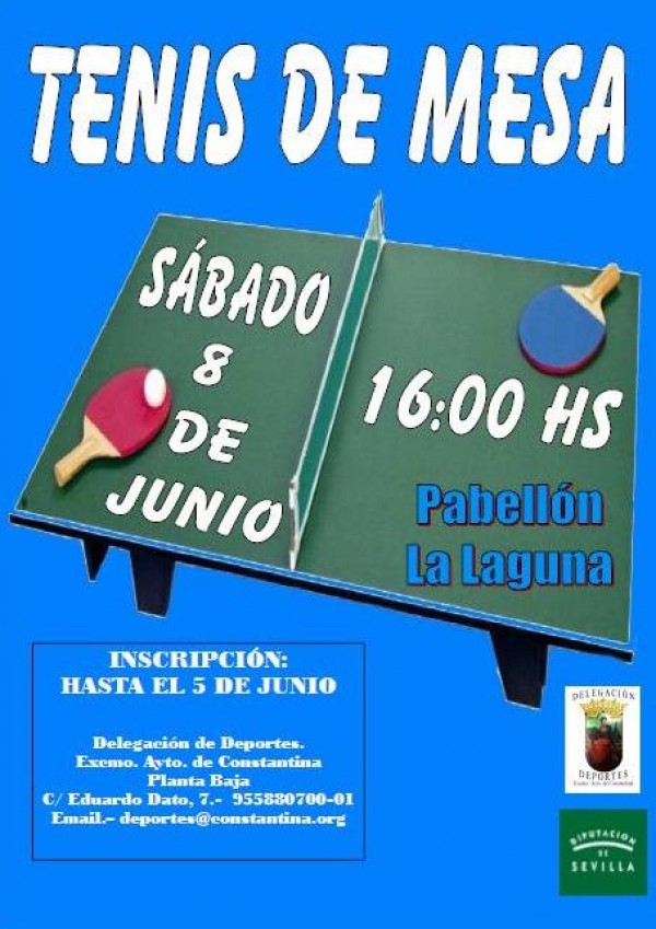 Cartel de Torneo de tenis de mesa