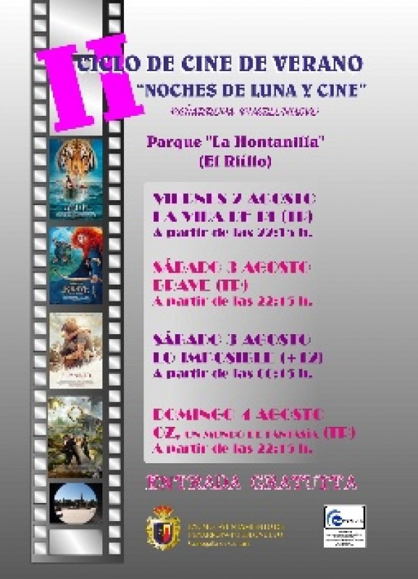 Cartel de II Ciclo de Verano “Noches de Luna y Cine”