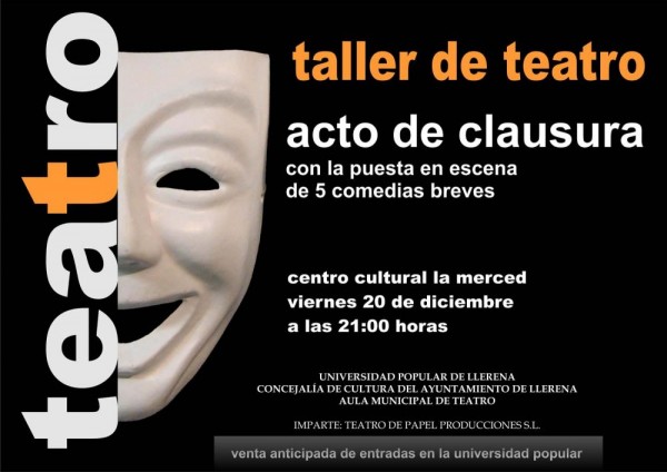 Cartel de Teatro-Clausura Taller de Teatro
