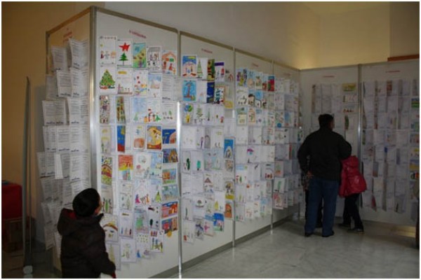 Cartel de Exposición de Tarjetas de Felicitación de Navidad – Crismas