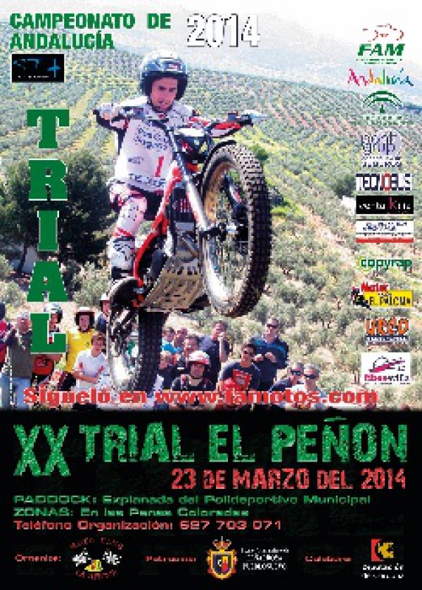 Cartel de Campeonato Trial de Andalucía 2014