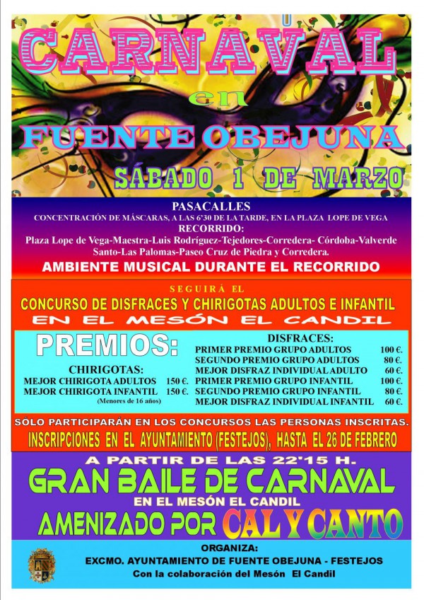 Cartel de Carnaval 2014 en Fuenteovejuna