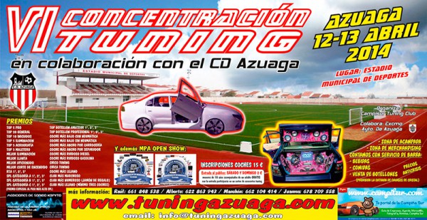 Cartel de VI Concentración Tuning en Azuaga 