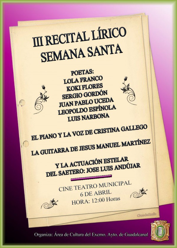 Cartel de III Festival Lírico de Semana Santa 