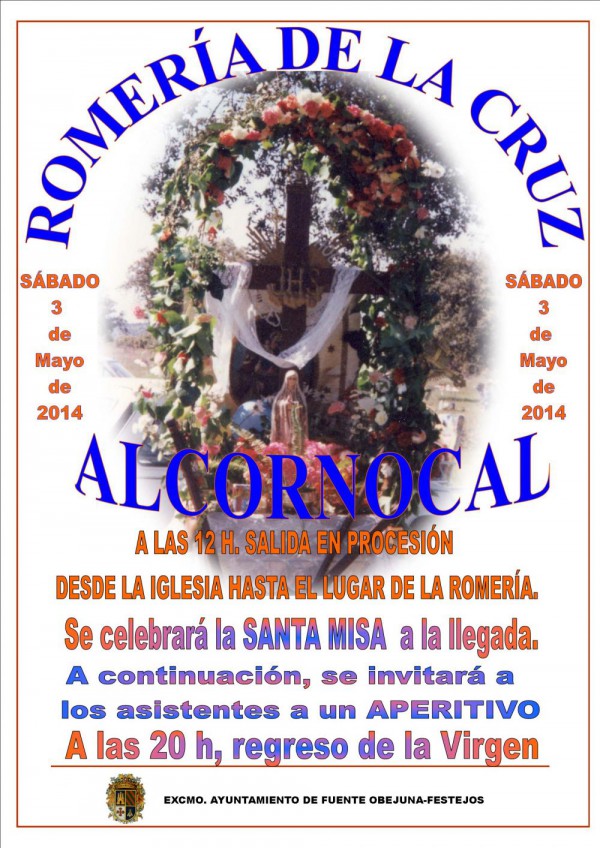 Cartel de Romería de La Cruz 2014 en el Alcornocal