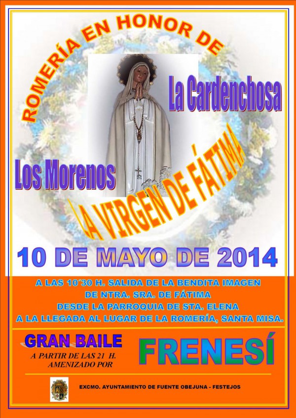 Cartel de Romería en Los Morenos y La Cardenchosa 