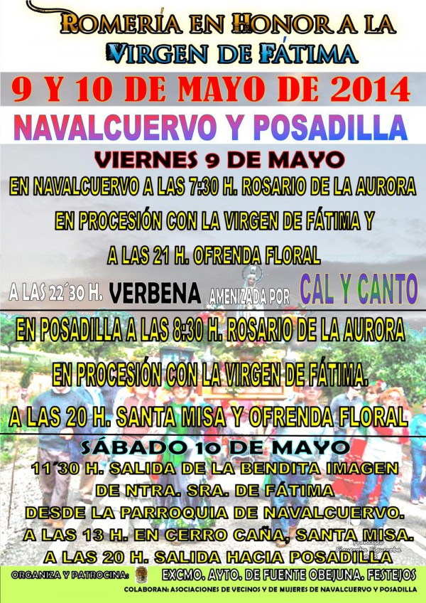 Cartel de Romería en Navalcuervo y Posadilla