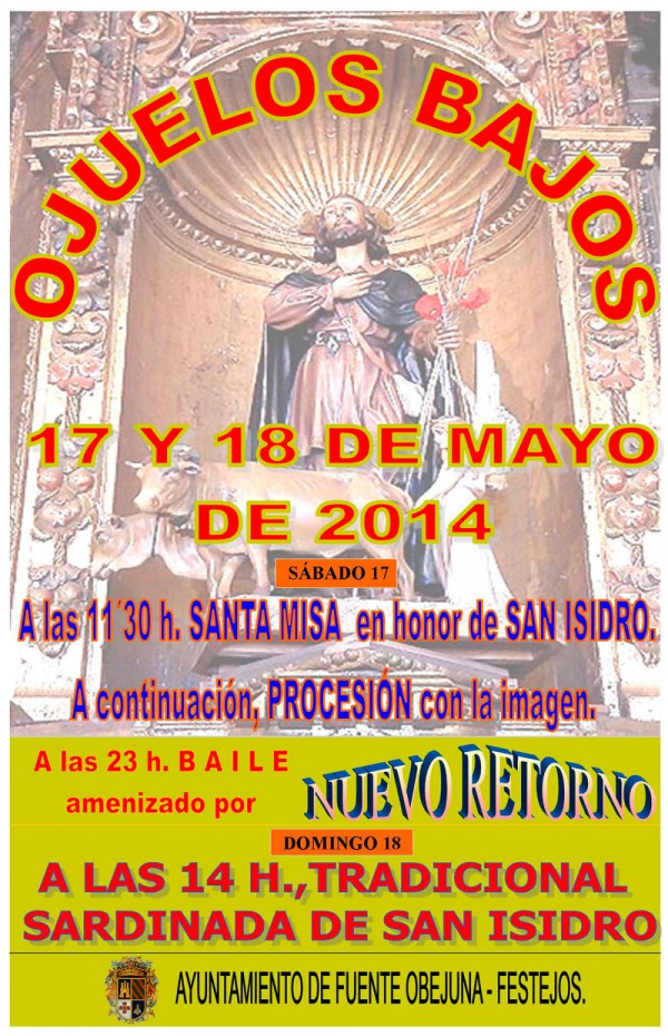 Cartel de Romería de San Isidro en Ojuelos Bajos