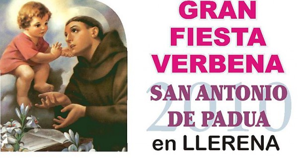 Cartel de San Antonio de Padua en Llerena 
