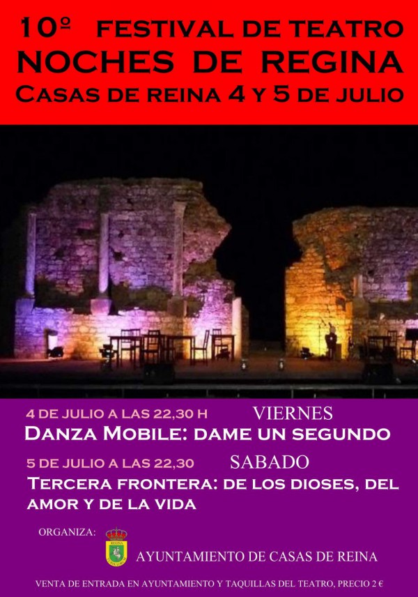 Cartel de 10º Festival de Teatro Noches de Regina 