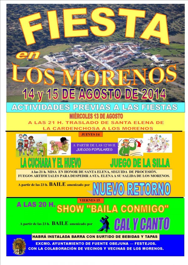 Cartel de Fiesta en Los Morenos 