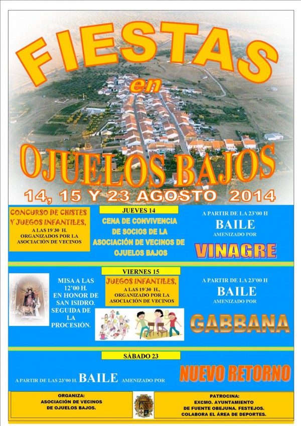 Cartel de Fiestas en Ojuelos Bajos 