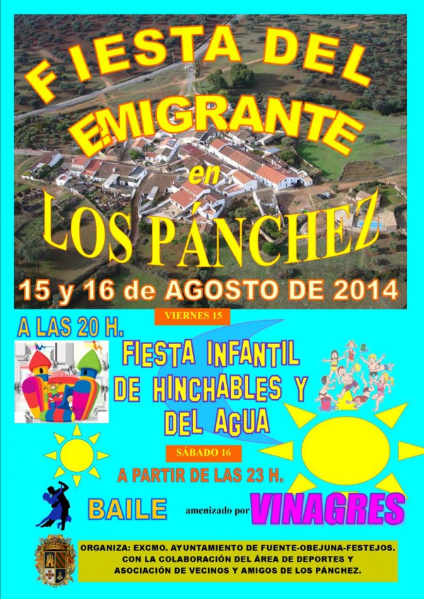 Cartel de Fiesta del Emigrante en Los Pánchez 
