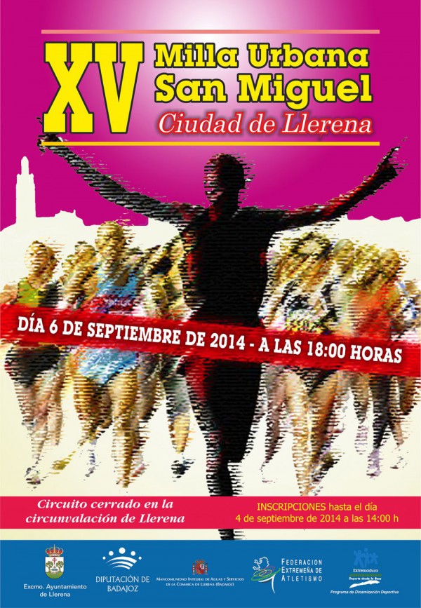 Cartel de XV Milla Urbana “San Miguel Ciudad de Llerena” 