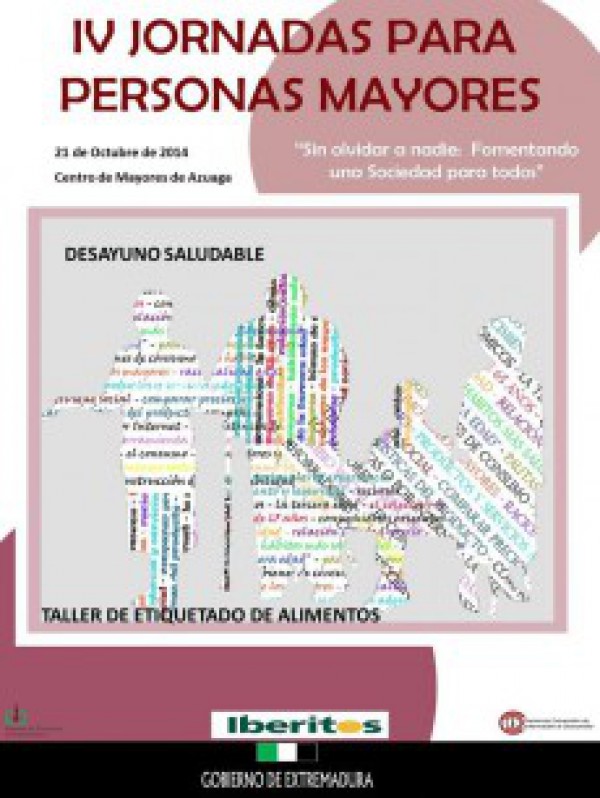 Cartel de IV Jornadas Para Personas Mayores en Azuaga 