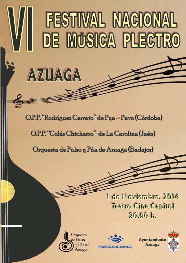 Cartel de VI Festival Nacional de Música Plectro