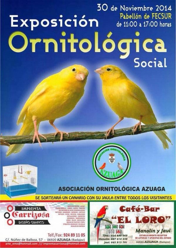 Cartel de EXPOSICIÓN ORNITOLÓGICA SOCIAL