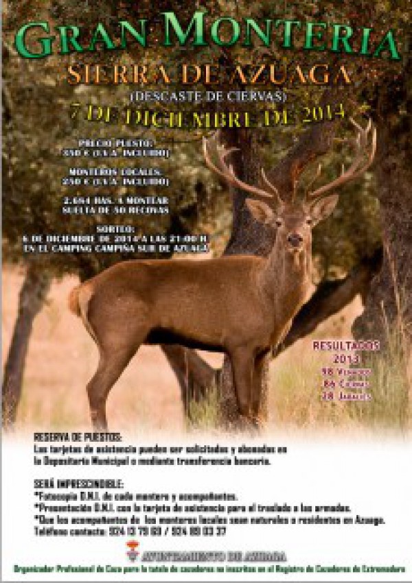 Cartel de Montería Sierra de Azuaga