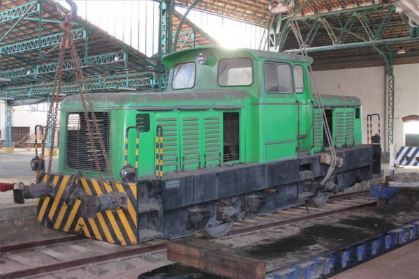 Cartel de Visita Galería Minera y Taller de Locomotora de Goma Eva 