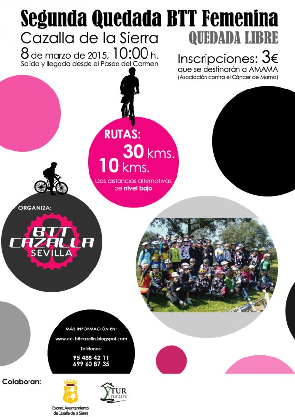 Cartel de II Quedada BTT femenina