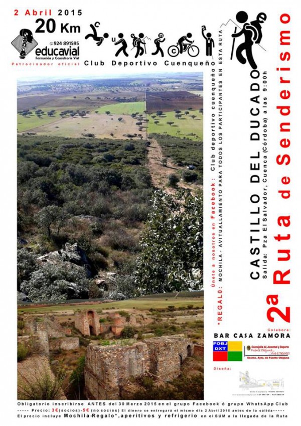 Cartel de 2ª Ruta de Senderismo Castillo del Ducado