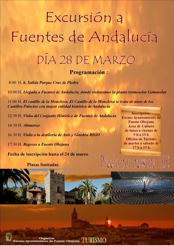 Cartel de Excursión a Fuentes de Andalucía 
