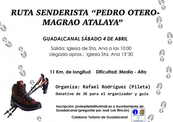 Cartel de Ruta Senderismo "Pedro Otero" en Guadalcanal
