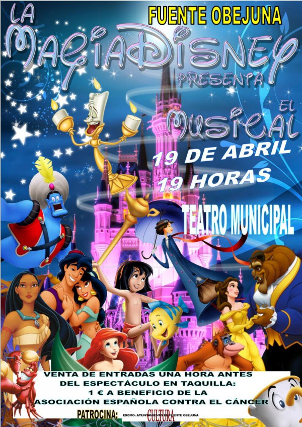 Cartel de Musical La Magia Disney en Fuente Obejuna