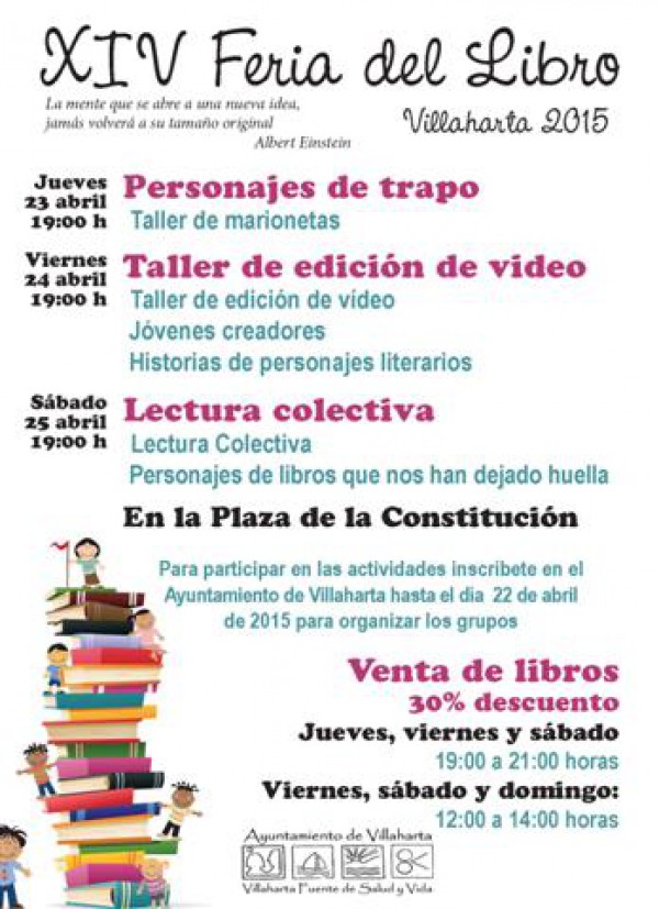 Cartel de XIV Feria del Libro en Villaharta