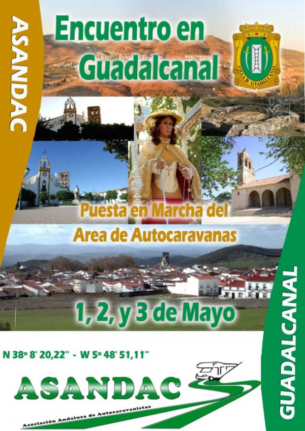 Cartel de Encuentro: Puesta en Marcha del Area de Autocaravanas