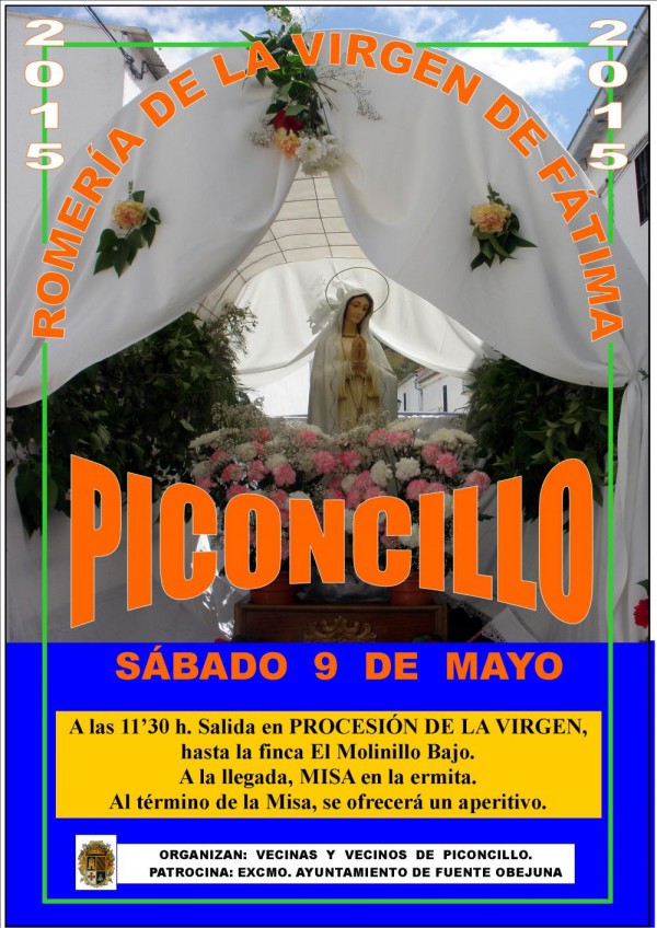 Cartel de Romería de la Virgen de Fátima en Piconcillo
