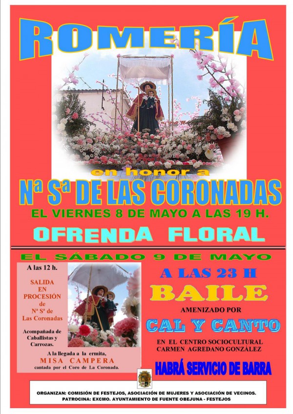 Cartel de Romería en honor a Nª Sª de Las Coronadas en Fuente Obejuna