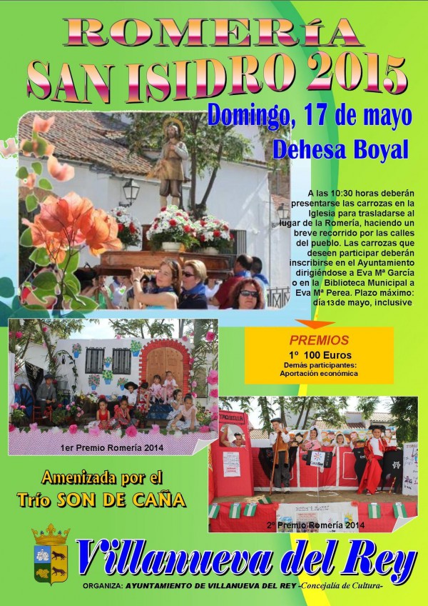Cartel de Romería  San Isidro 2015 en Villanueva del Rey
