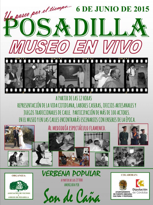 Cartel de "Museo en Vivo" en Posadilla