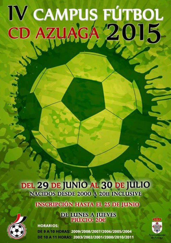 Cartel de IV Campus Fútbol CD Azuaga 2015