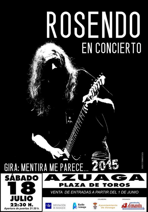 Cartel de Concierto de Rosendo en Azuaga
