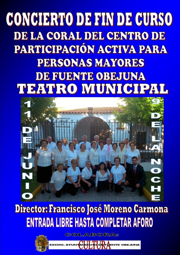 Cartel de Concierto de la Coral de Mayores de Fuente Obejuna