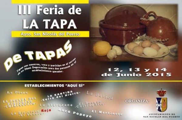 Cartel de III Feria de la Tapa de San Nicolás del Puerto