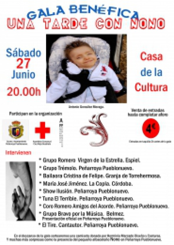 Cartel de Gala benéfica en Peñarroya "Una tarde con Nono"