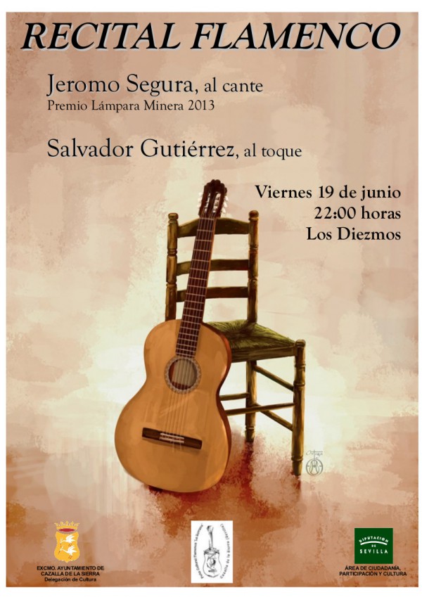 Cartel de Recital Flamenco en Cazalla de la Sierra