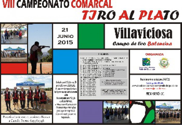 Cartel de VIII Campeonato comarcal Tiro al Plato en Villaviciosa
