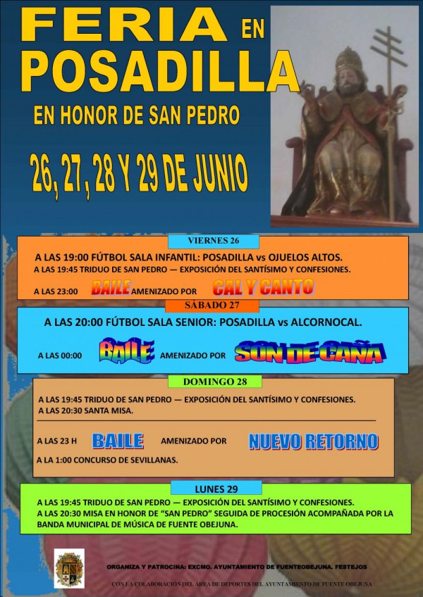 Cartel de Feria en Honor a San Pedro en Posadilla