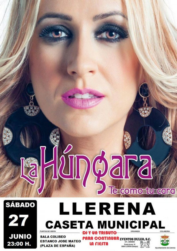 Cartel de Concierto de La Húngara en Llerena