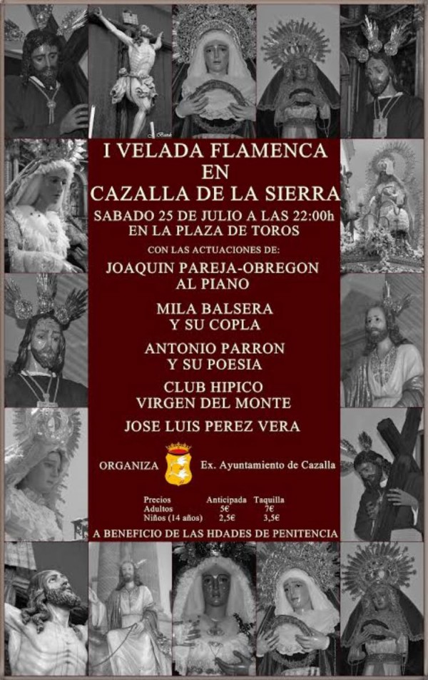Cartel de I Velada Flamenca en Cazalla de la Sierra 