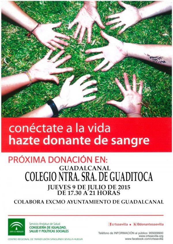 Cartel de Donación de Sangre en Guadalcanal