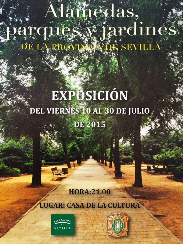 Cartel de Exposición de Alamedas, parques y jardines en Guadalcanal